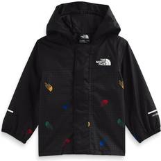 9-12M Rainwear The North Face Baby Antora Rain Jacket - Black Tossed Logo Grid Print