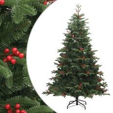 Accessoires d'intérieur vidaXL Artificiel Pommes de Pin et Baies 240 cm Sapin de Noël