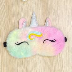 Sovmasker Shein 1pc Lovely Plush Eye Mask, Modern Style Polyester Fiber Sleep Shade Suitable For Home, Travel, And Gifting