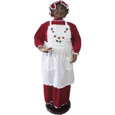 Red Figurines Fraser Hill Farm African American Dancing Mrs. Claus Figurine 58"