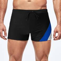 Shein Swimming Trunks Shein Men Contrast Panel Drawstring Waist Swim Trunks