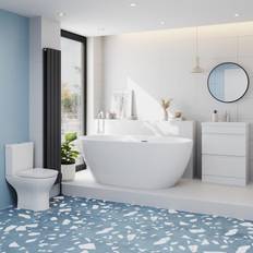 Toilets Ceramica Bathroom Suite 1500mm Freestanding Bath Toilet WC Basin Vanity Unit