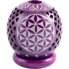 Verre Bougeoirs Berk Flower of Life Purple Bougeoir