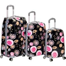 Double Wheel Suitcase Sets Rockland Vision Polycarbonate/ABS Carry On Spinner Luggage