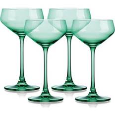 Green Champagne Glasses Amelia Sheer Coupe Champagne Glass