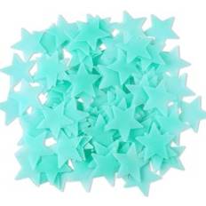 Shein 100pcs Glow In The Dark Star Shaped Wall Sticker