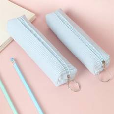 Shein Solid Color Textured Portable Stationery Bag
