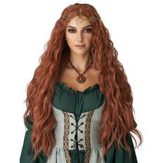 Rot Langhaarperücken California Costumes Renaissance Maiden Wig Red