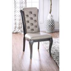 Gray Kitchen Chairs Benzara Leatherette Kitchen Chair 40" 2