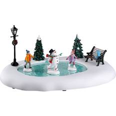 Kunststoff Weihnachtsdekorationen Lemax Village Frosty Goes Ice Skating White Weihnachtsschmuck 6cm