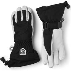 Donna Guanti e Mitene Hestra Women's Heli Ski 5-Finger Gloves - Black/Off White