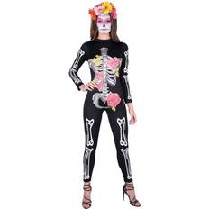 Women's Day of the Dead Catsuit Costume