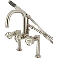 Kingston Brass AE840.RKX Webb Deck Tub Brushed Nickel