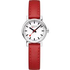 Red Wrist Watches Mondaine Evo2 Red Vegan Grape Leather 26mm MSE.26110.LCV