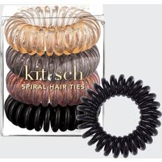 Kitsch Hair Ties Kitsch Hair Coils, Brunette, 4 Pieces