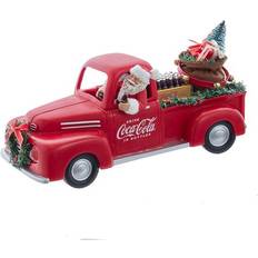 Polyester Beeldjes Coca-Cola Kerstman in Auto L35cm