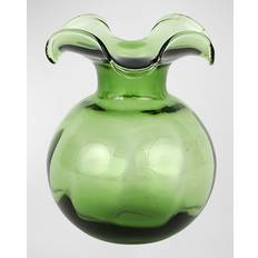 Vietri Hibiscus Glass Gray Bud 55 H 12 oz Vase