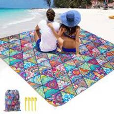 Shein Diamond-Shaped Mandala Printed Foldable Moisture-Proof 1pc Bath Towel Red