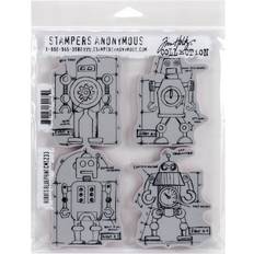 Foam Creativity Sets Stampers Anonymous Stampers anonymous-tim holtz cling stamps 7"x8.5"-robots blueprint