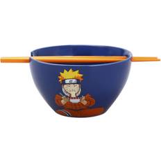 Ciotole per la colazione BioWorld Naruto Character Pose 20 oz Ceramic Ramen Bowl with Chopsticks Ciotola per la colazione