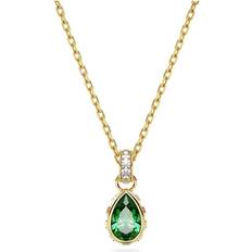 Stilla Pear Cut Pendant - Gold/Green/Transparent