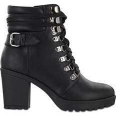 Faux Leather - Women Lace Boots Mia Annamaria - Black