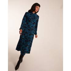 Turquoise - Women Dresses Blue Vanilla Wrap Neck Fit And Flare Midi Dress Teal