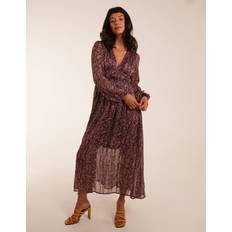 Long Dresses - Paisley Blue Vanilla Shirred Waist Maxi Dress PURPLE PATTERN