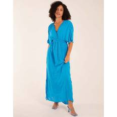 Long Dresses Blue Vanilla Rope Detail V Neck Maxi Dress Turquoise