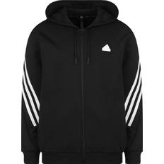 Velluto a coste Abbigliamento Adidas Felpa Lifestyle 3-Stripes Full-Zip Uomo - Black/White