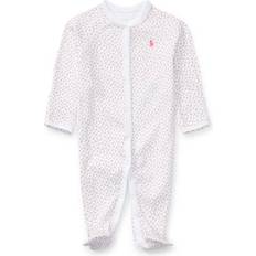 White Jumpsuits Children's Clothing Polo Ralph Lauren Cotton Footed Coverall White Multi Newborn