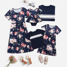 Stripes T-shirts Shein Toddler Boys 1pc Block Striped Tee