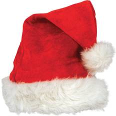 Red Hats Beistle Velvet Santa Deluxe Costume Hat Red/White