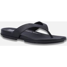 Laced Sandals Fitflop Women's Womens Gracie Leather Thong Flip Flops Black/Medium Shade/All Black