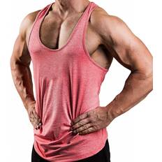 Men - Pink Tank Tops Shein Men Racerback Sports Tank Top