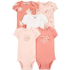 18-24M Bodysuits Children's Clothing Carter's Baby S/S Original Bodysuits 5-pack - Pink/White (1P565710)