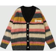 Shein Men Cardigans Shein Men Letter Pattern Colorblock Button Front Cardigan