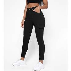 Flap Pocket Side Skinny Jeans
