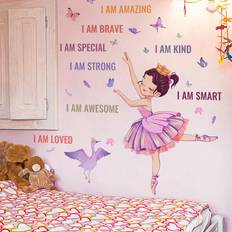 Shein Figure Slogan Graphic Wall Sticker