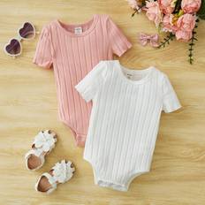 Shein Baby 2pcs Ribbed Knit Bodysuit