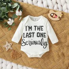 Shein Baby Girl Slogan Graphic Bodysuit