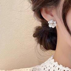 Smycken Shein Rhinestone & Faux Pearl Decor Stud Earrings