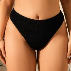 Shein Bikini Bottoms Shein Plus Plain High Waisted Bikini Bottom