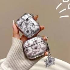 Shein Floral Print Clear Earphone Case