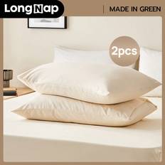 Hemtextil Shein 2pcs Supersoft Örngott Beige (75x50cm)