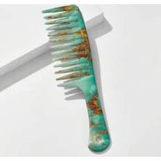 Shein Marble Pattern Wide Tooth Comb Hair Brush