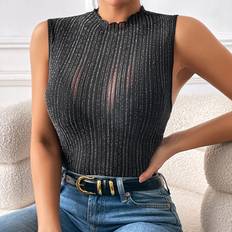 Shein Mock Neck Glitter Tank Top
