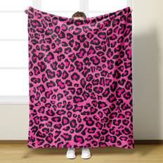 Hemtextil Shein 1pc Leopard Print Filt Multifärgad