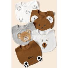 Shein Baby Random Bear Pattern Bib 3pcs