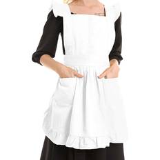 Hemtextil Shein 1pc Ruffle Trim Förkläde Vit